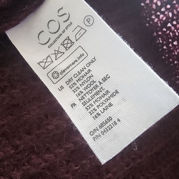 COS Mock sweater oversized mohair wool blend minimalist new without tags - Picture 10 of 10